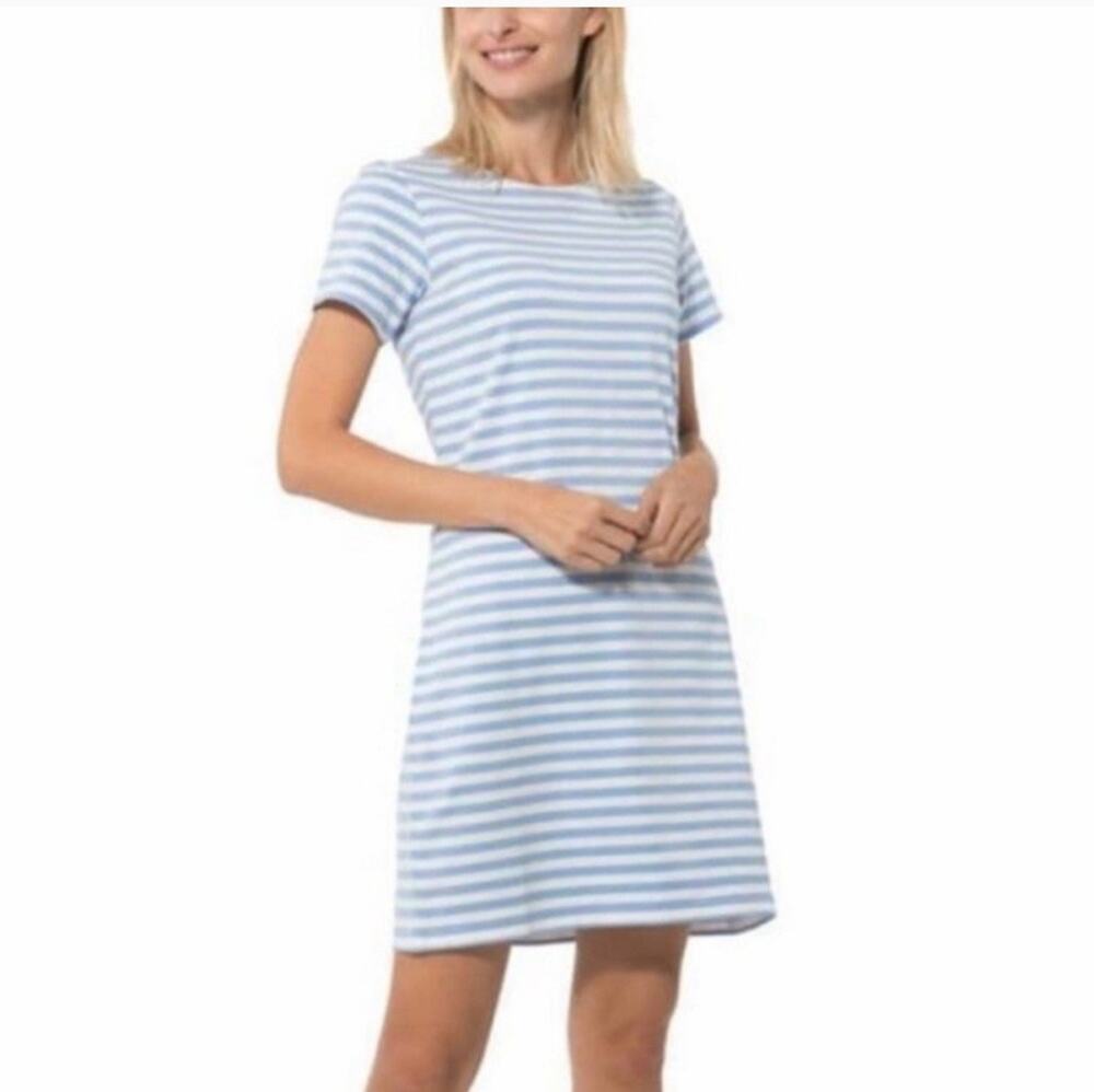 Sail to Sable Womens Striped Shift Dress Size S Nautical Rope Textured Preppy